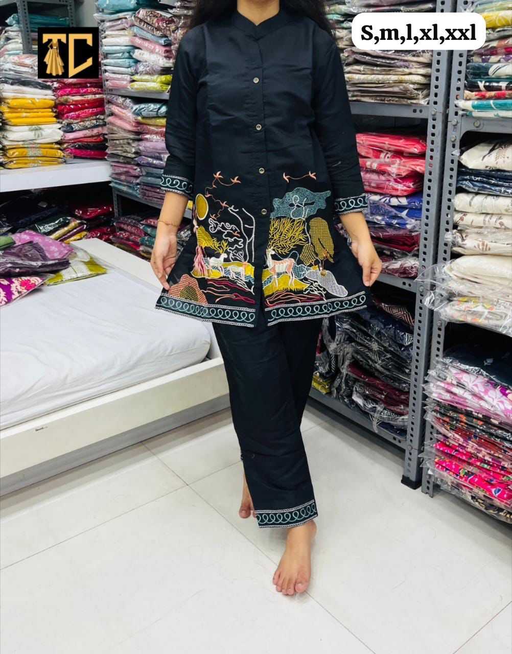 Ynf Premium Silk KESH623 Work Western Wears Wholesale Co-ord Set Tops Manufacturer- Kapda Export