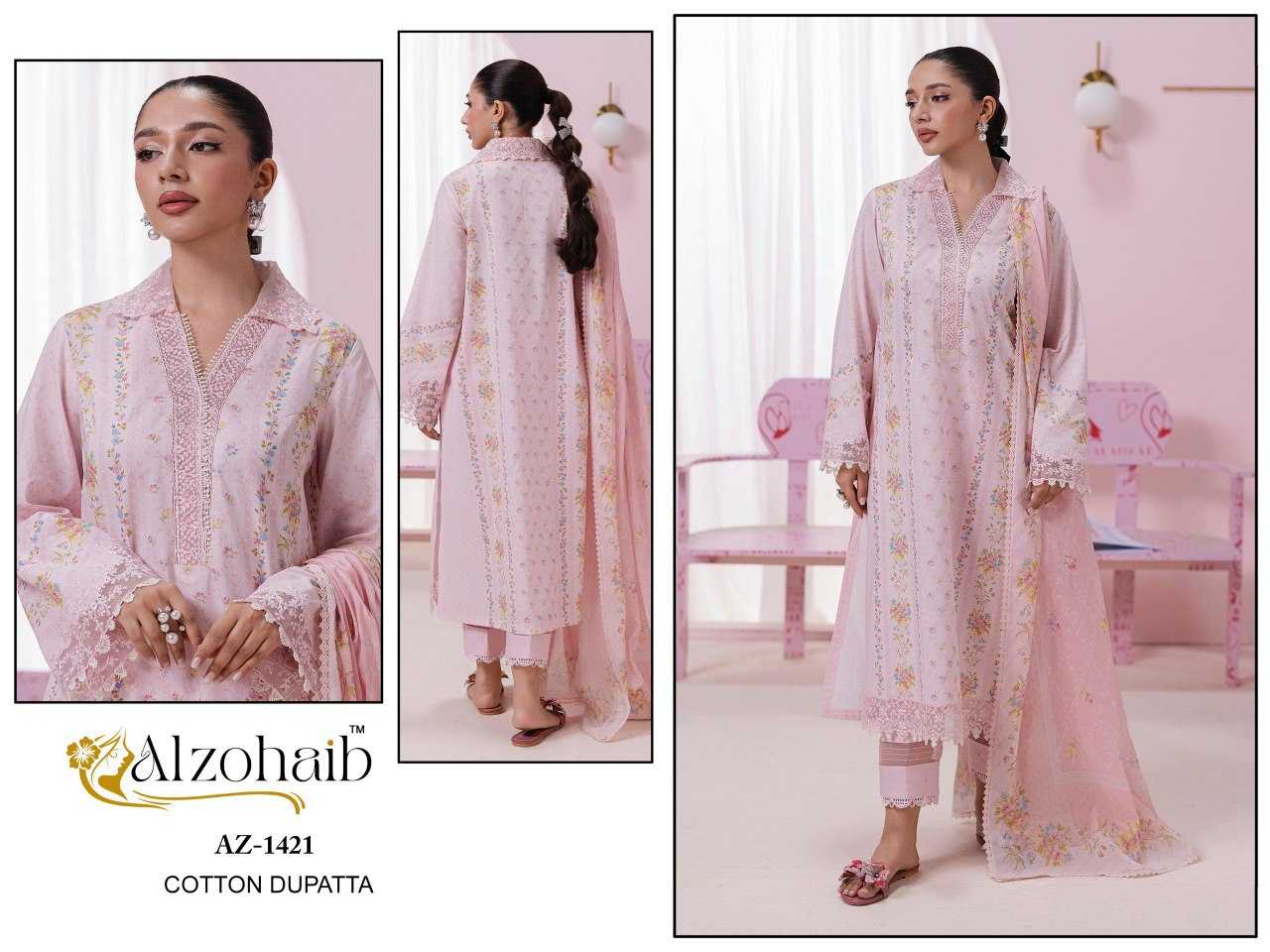 Ynf Pure Cotton KESH677 ALZOHAIB Suits & Dresses Wholesale Ladies Suits Embroidery Suits Casual Dresses Manufacturer- Kapda Export