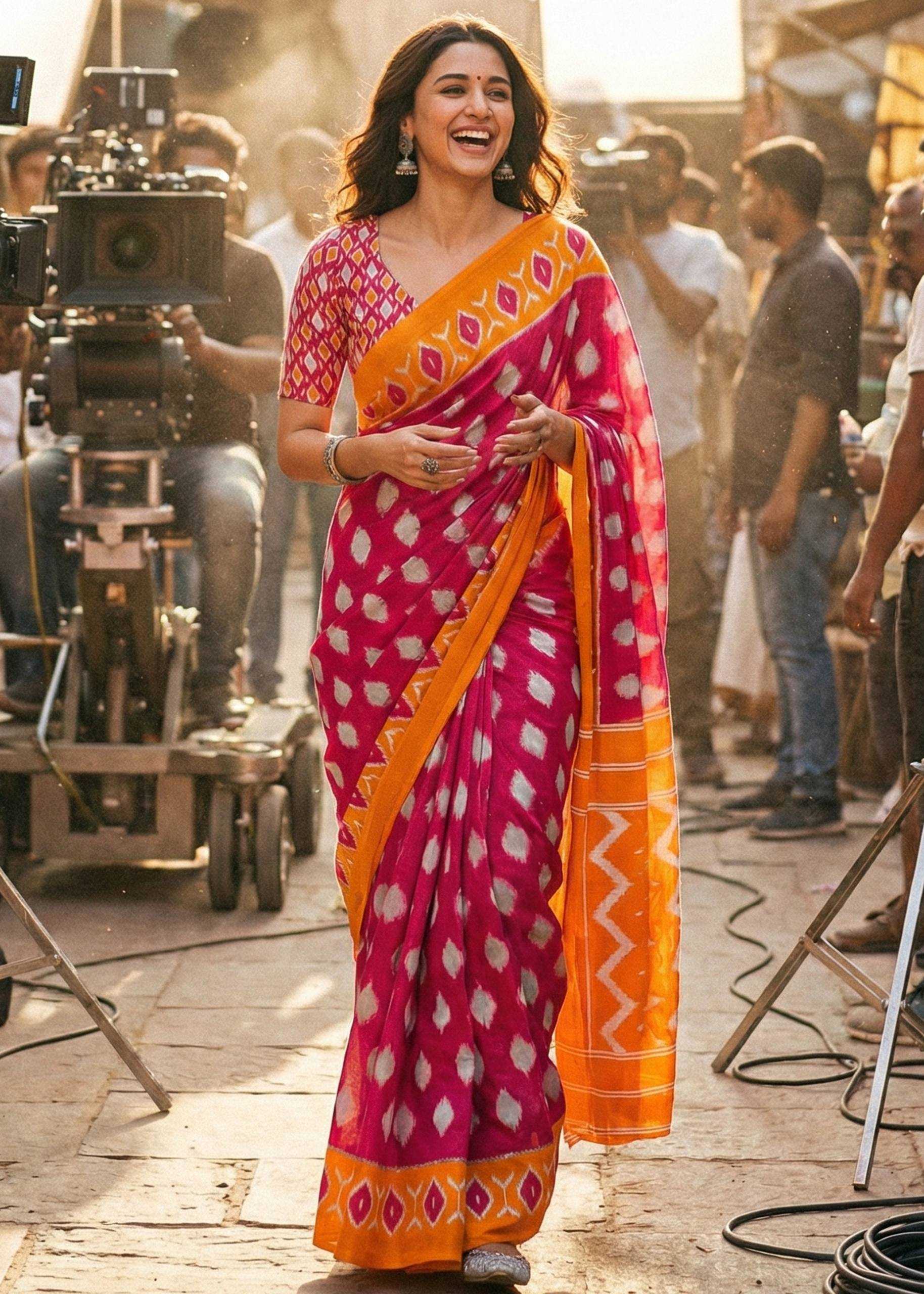 Ynf Pure Cotton RIN229 EMARAT Sarees Wholesale Printed Sarees Ikkat Saree Cotton Sarees Manufacturer- Kapda Export