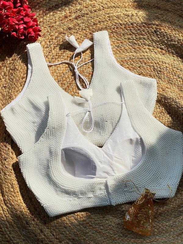 Ynf Pure Silk KESH426 Pearl MOTI Readymade Blouses Wholesale Blouse Party Wear Blouse Fashion Blouse Manufacturer- Kapda Export