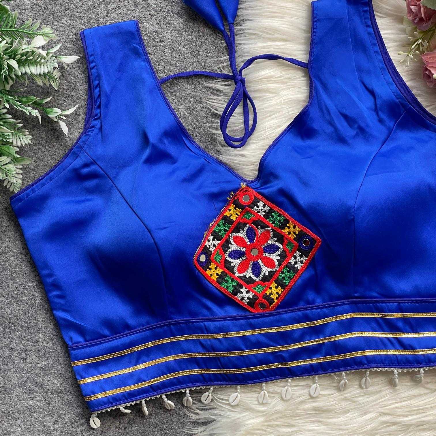 Ynf Satin KESH411 Malai Readymade Blouses Wholesale Designer Blouse Party Wear Blouse Navratri Blouses Manufacturer- Kapda Export