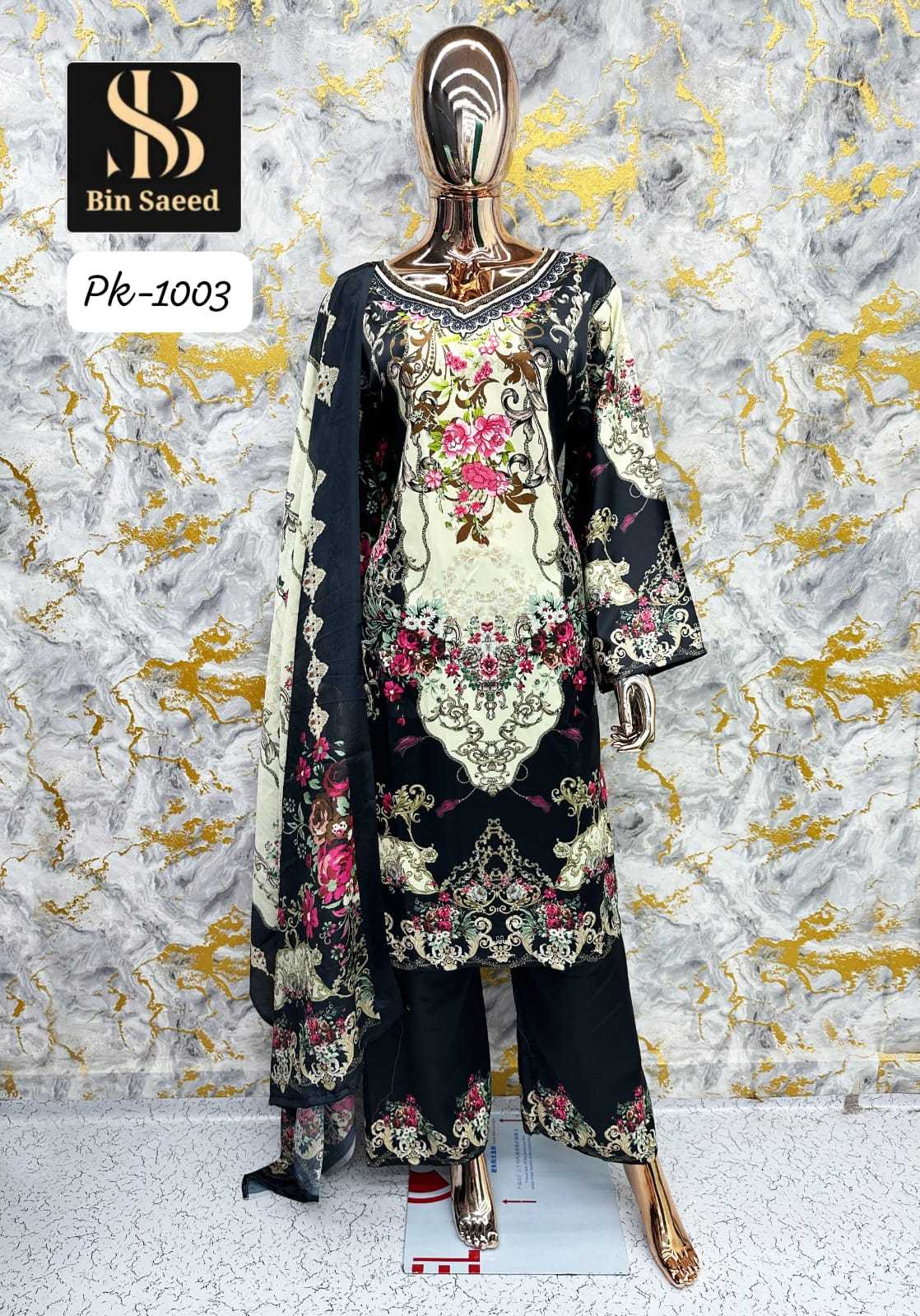 Ynf Satin KESH557 BIN SAEED PK-1003 Suits & Dresses Wholesale Party wear suits Wedding Suits Designer Suits Manufacturer- Kapda Export