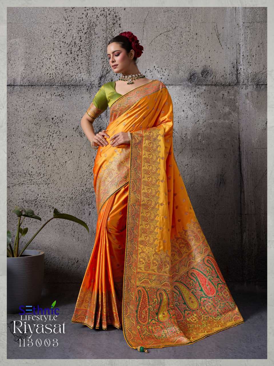 Ynf Satin Silk KESH113 Sethnic Lifestyle - Riyasat Sarees Festive Collections Wholesale Silk Sarees Satin Sarees Sarees With Blouse Manufacturer- Kapda Export