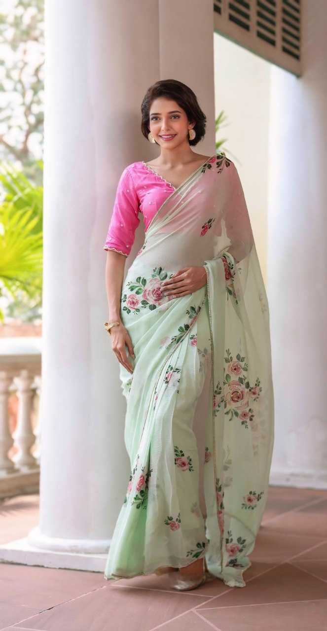 Ynf Shinon Silk KESH606 sc -495 Sarees Wholesale Ready To Wear Sarees Printed Sarees Hand Work Sarees Manufacturer- Kapda Export