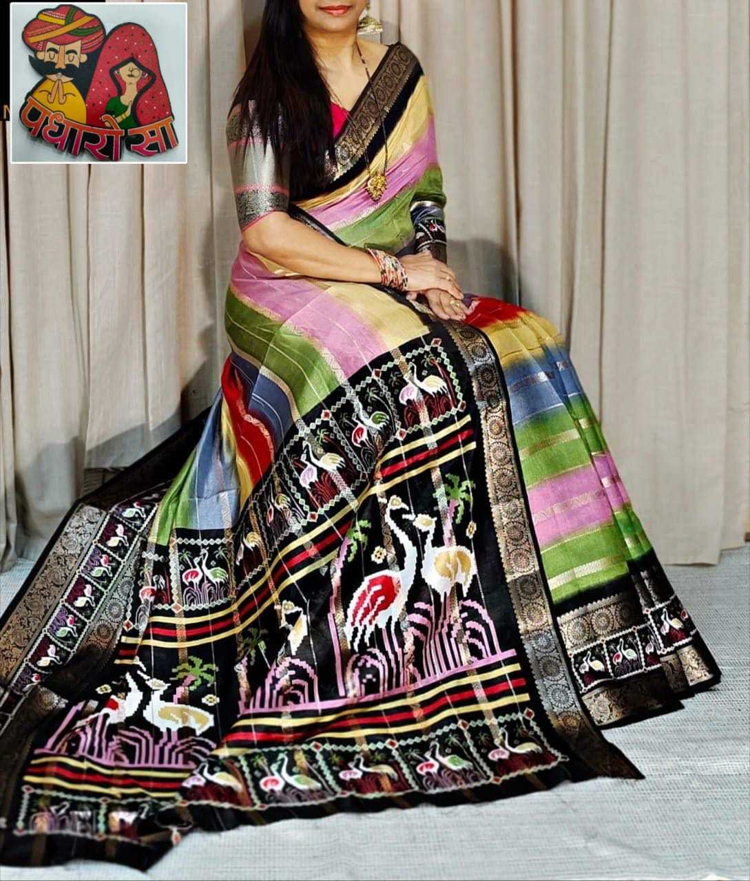 Ynf Silk KESH665 RANGOLI Silk Sarees Wholesale Printed Silk Saree Zari Border Silk Sarees Kalamkari Silk Sarees Manufacturer- Kapda Export