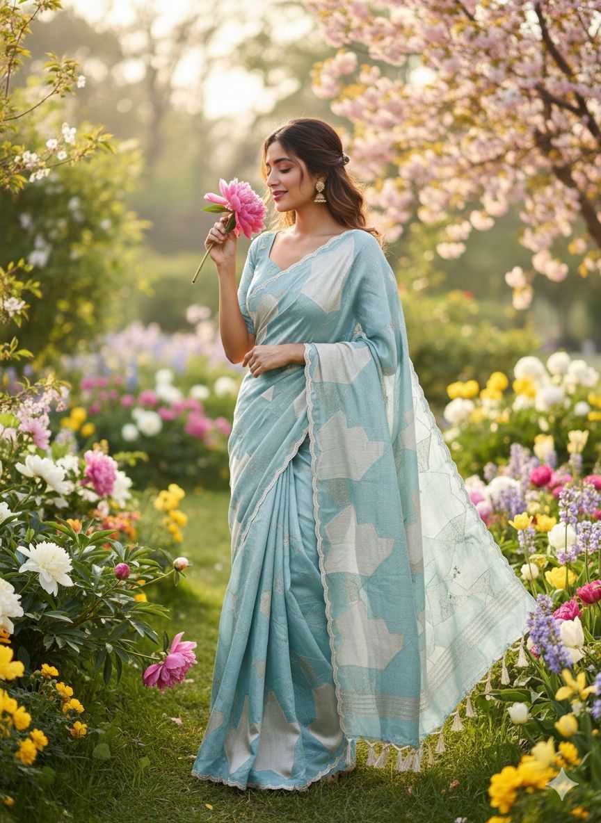 Ynf Soft Tissue RIN164 Pastel Sarees Wholesale Tissue Silk Saree Embroidered Sarees Zari Sarees Manufacturer- Kapda Export