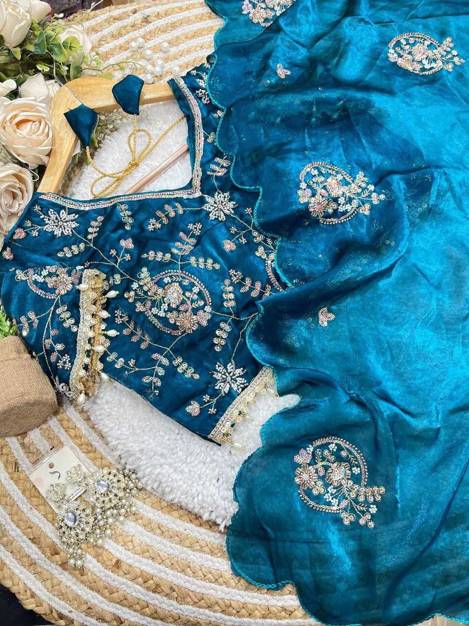 Ynf Space Silk KESH589 Alaika Sarees Wholesale Embroidered Sarees Butta Sarees Festive Sarees Manufacturer- Kapda Export