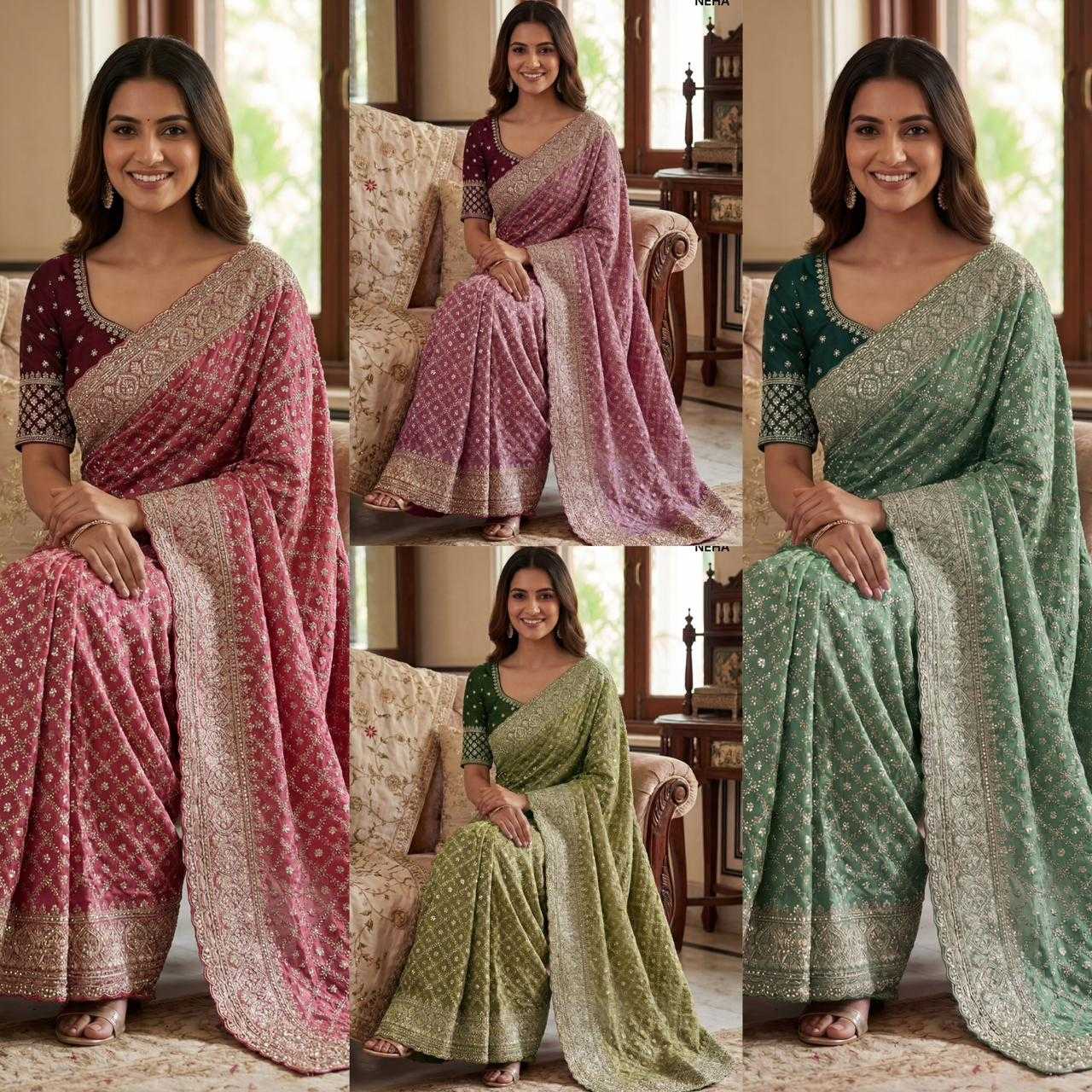 Ynf Vichitra Silk KESH114 NEHA Sarees Silk Sarees Wholesale Party Wear Sarees Heavy Work Sarees Silk Sarees For Weddings Manufacturer- Kapda Export