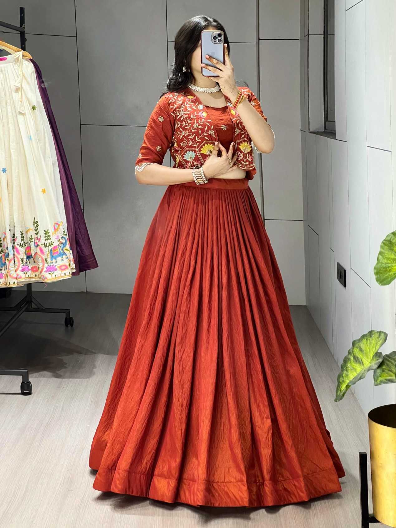 Ynf Vichitra Silk KESH530 jacket-Lehenga Lehengas Wholesale Wedding Lehenga Embroidered Lehenga Jacket Style Lehenga Manufacturer- Kapda Export