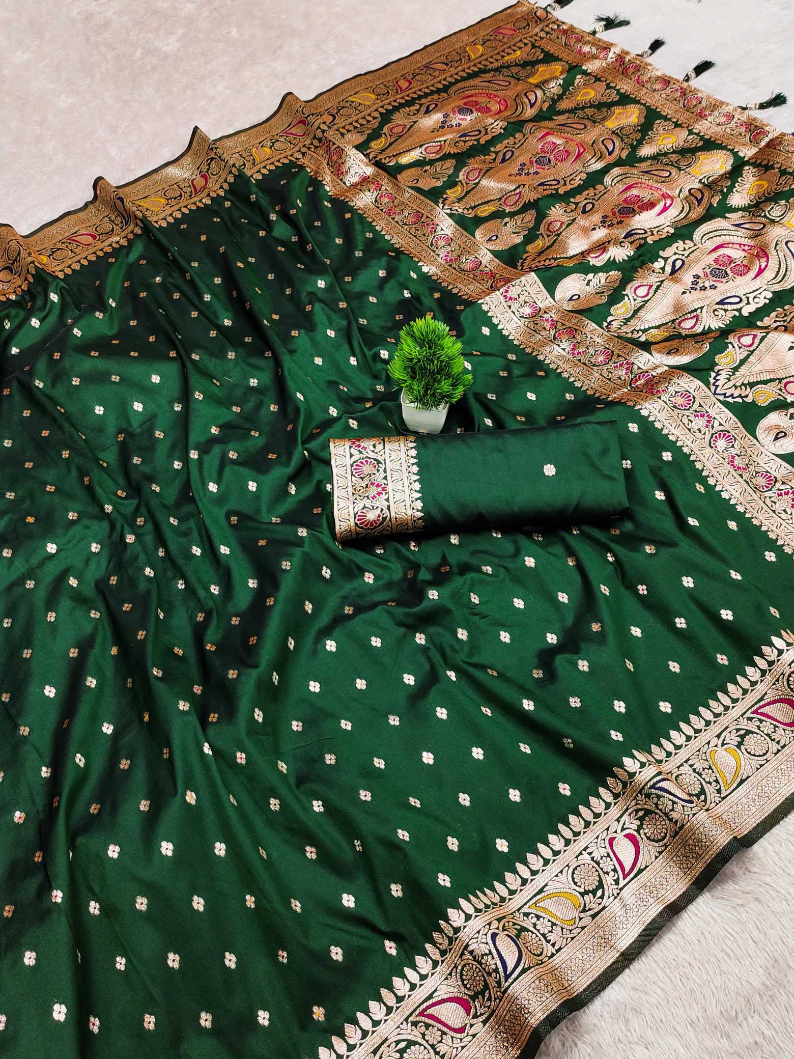 Ynf Banarasi Soft Silk KESH700 B-17 Silk Sarees Wholesale Banarasi Silk Sarees Soft Silk Sarees Zari Border Silk Sarees Manufacturer- Kapda Export