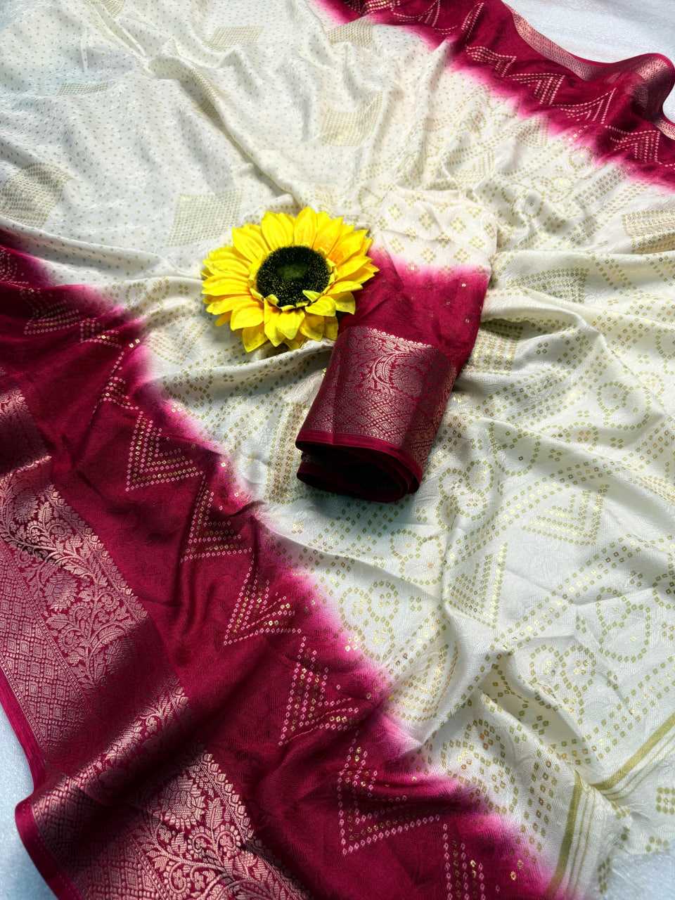 Ynf Bandhani Silk KESH576 266 Sarees Festive Collections Wholesale Festive Sarees Bandhani Sarees Sarees With Blouse Manufacturer- Kapda Export