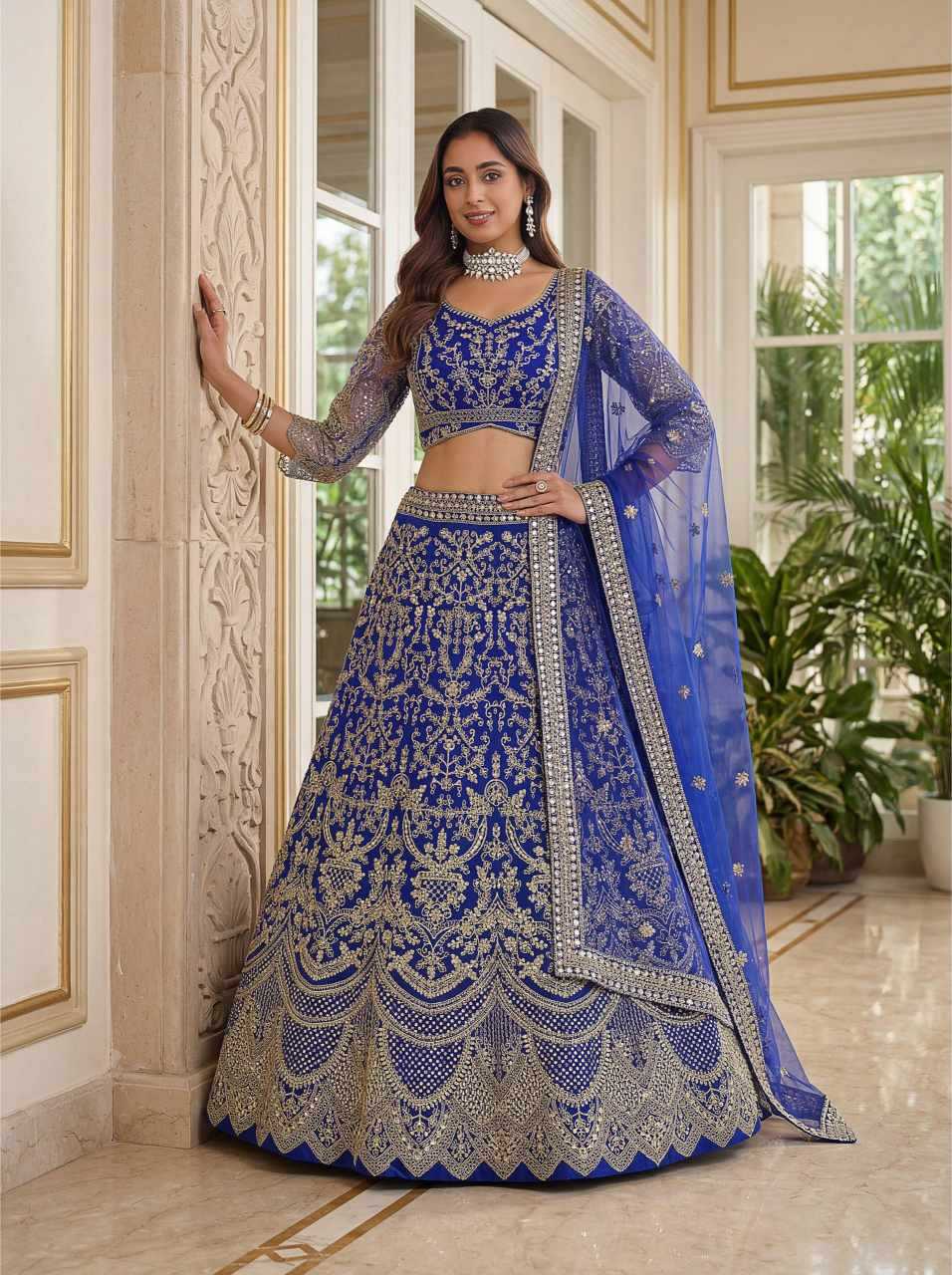 Ynf Butterfly Net KESH533 5159 Lehengas Wholesale Wedding Lehenga Embroidered Lehenga Sequins Lehenga Manufacturer- Kapda Export