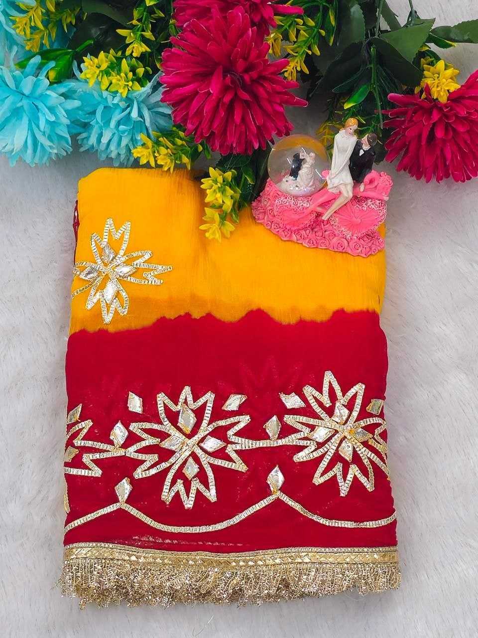 Ynf Chiffon KESH538 1229 Sarees Wholesale Designer Sarees Gota Patti Sarees Traditional Sarees Manufacturer- Kapda Export