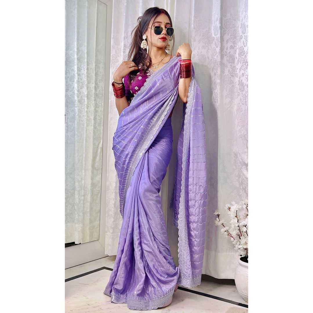 Ynf Chiffon KESH600 Prisha Sarees Wholesale Sequence Sarees Embroidered Sarees Cutwork Saree Manufacturer- Kapda Export