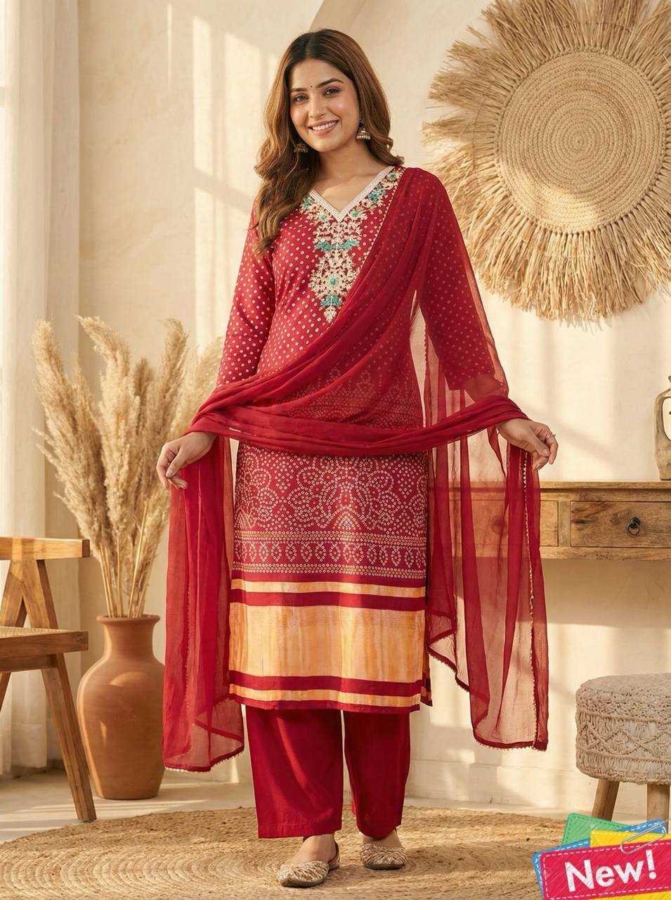 Ynf Chinon KESH501 chinon Suits & Dresses Wholesale Printed Suits Ladies Salwar Suits Bandhani Suits Manufacturer- Kapda Export