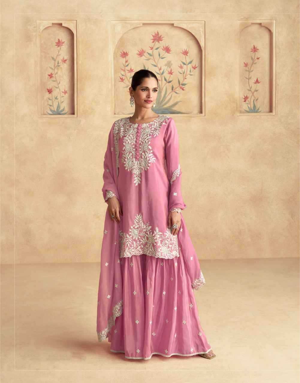 Ynf Chinon KESH546 1242 Suits & Dresses Wholesale Sharara Salwar Suits Embroidery Suits Designer Suits Manufacturer- Kapda Export