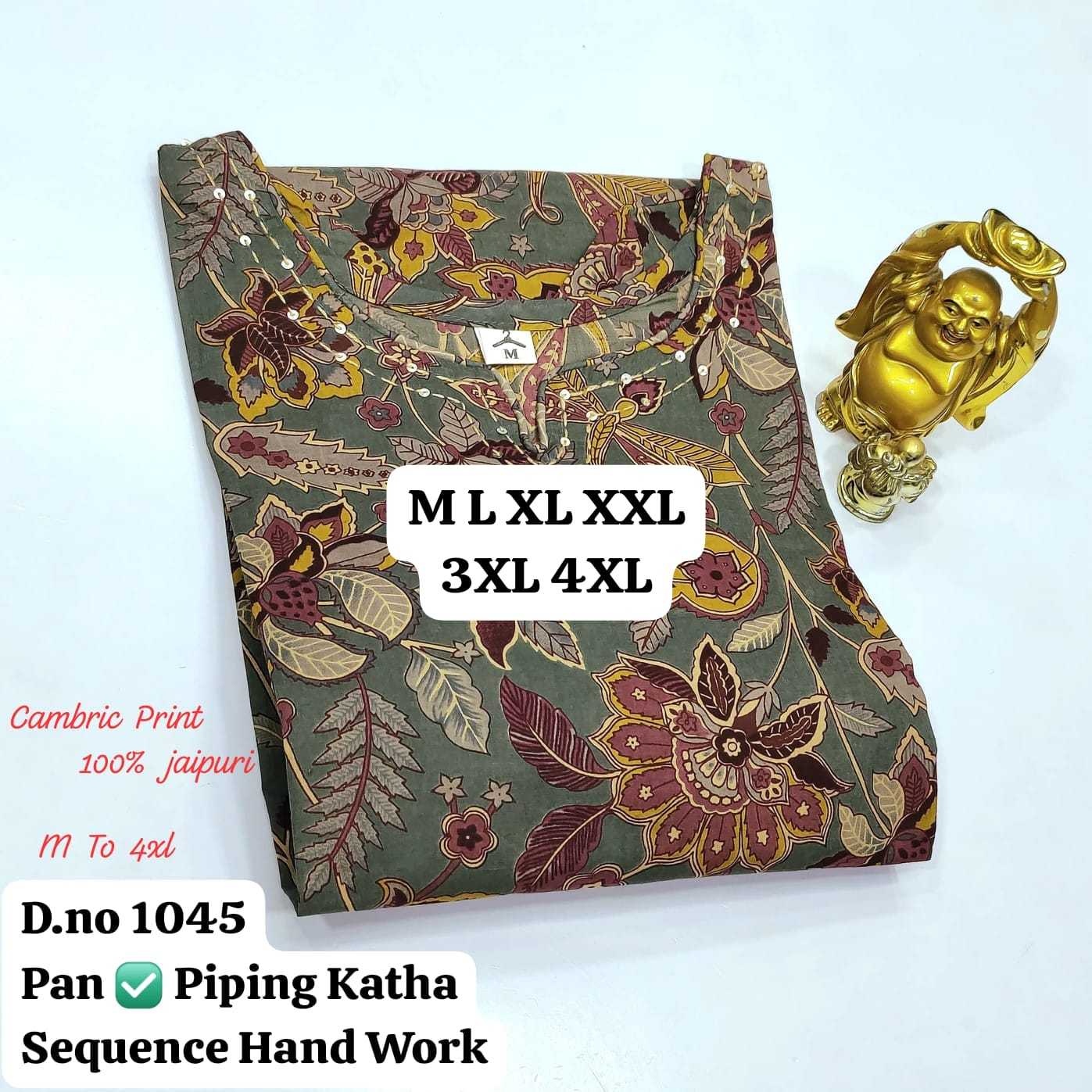 Ynf Cotton Cambric KESH720 Aafreenah Kurti Plus Size Collections Wholesale Designer Kurtis Printed Kurtis Cotton Kurtis Manufacturer- Kapda Export