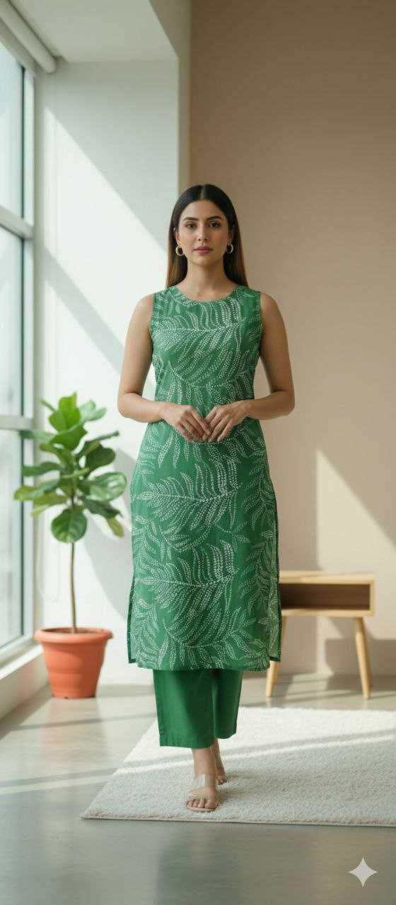 Ynf Cotton KESH552 144 Kurti Wholesale Printed Kurtis Cotton Kurtis Sleeveless Kurtis Manufacturer- Kapda Export