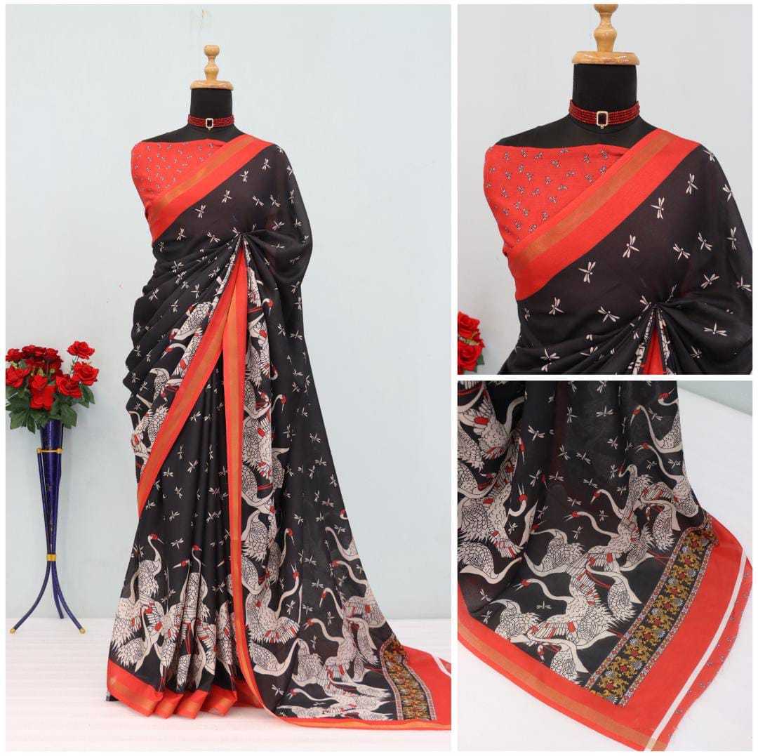 Ynf Cotton KESH575 206 Sarees Festive Collections Wholesale Zari Border Sarees Sarees With Blouse Mulmul Cotton Sarees Manufacturer- Kapda Export