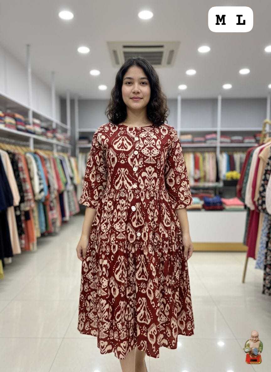 Ynf Cotton KESH594 Zoyaana Gowns Wholesale Printed Gowns Party Gowns Designer Gowns Manufacturer- Kapda Export