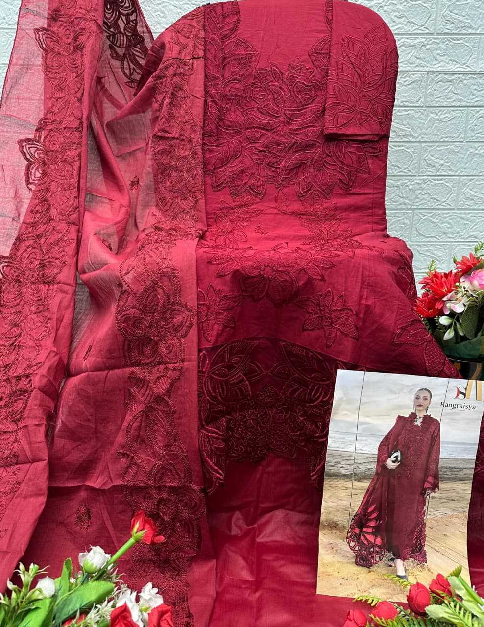 Ynf Cotton KESH677 Deepsy Rangrasiya Lawn-4 Suits & Dresses Wholesale Embroidery Suits Cotton Suits Designer Suits Manufacturer- Kapda Export