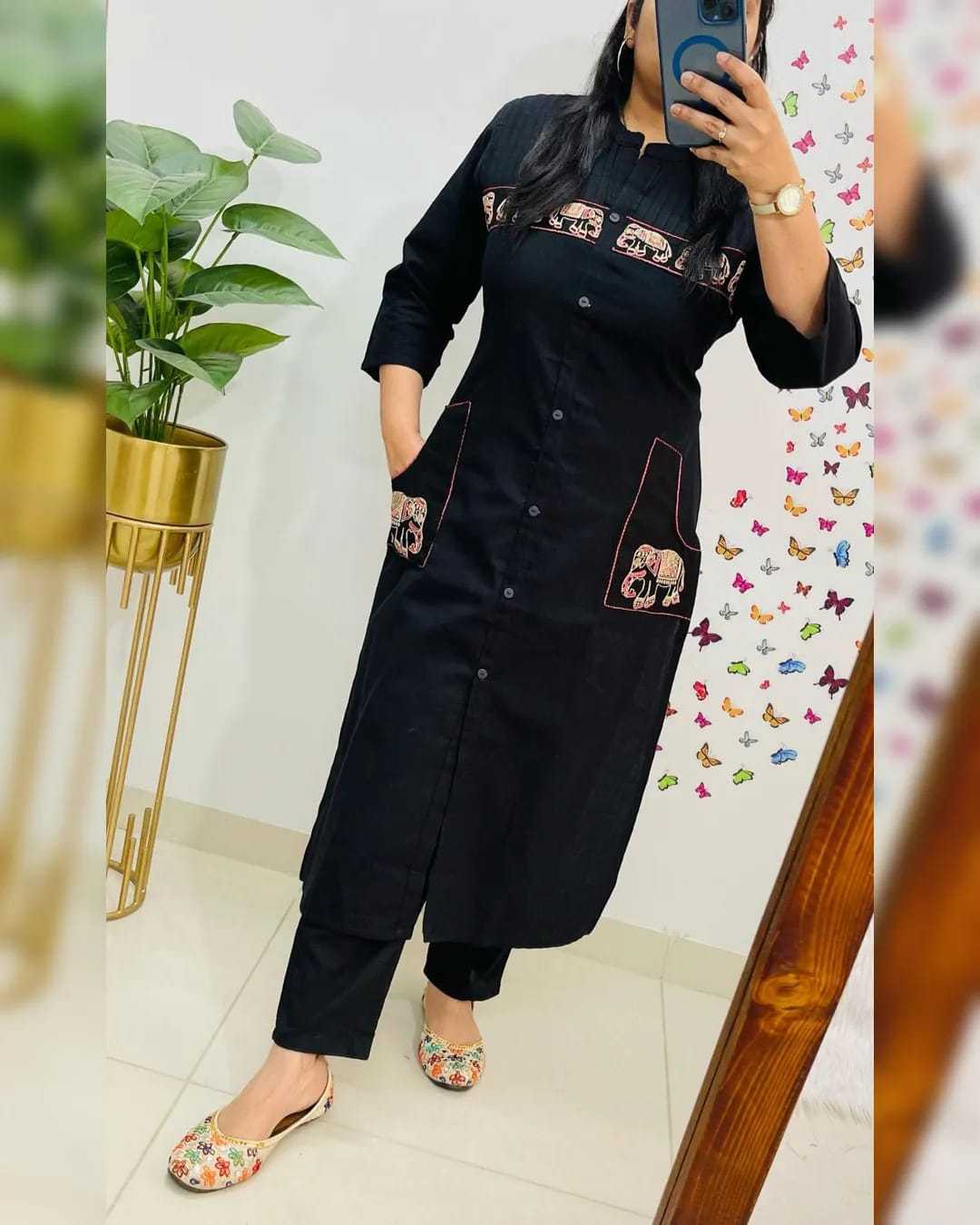 Ynf Cotton KESH738 Top Kurti Wholesale Festive Kurtis Designer Kurtis Embroidered Kurtis Manufacturer- Kapda Export