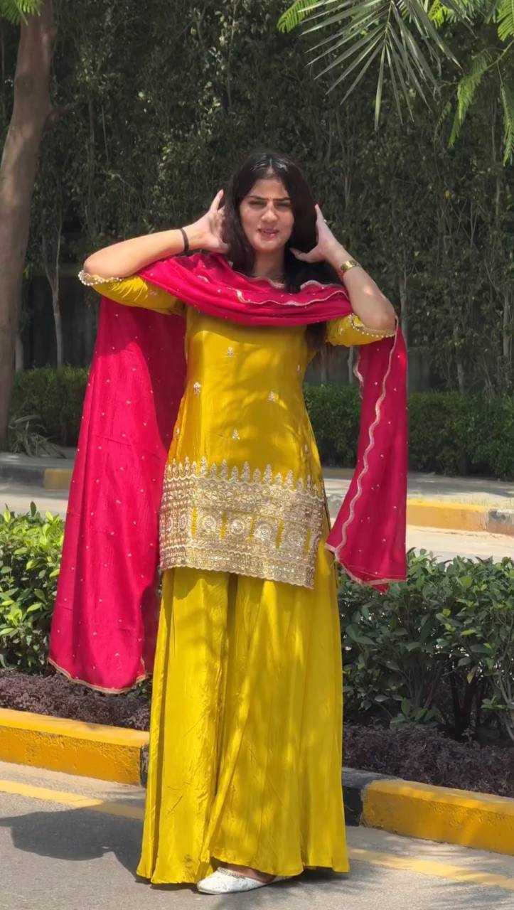 Ynf Crepe Silk RIN133 1581 Suits & Dresses Wholesale Sharara Salwar Suits Party wear suits Designer Suits Manufacturer- Kapda Export