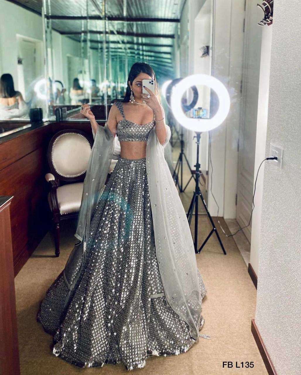 Ynf Crepe Silk RIN213 135 Lehengas Wholesale Designer Lehenga Wedding Lehenga Sequins Lehenga Manufacturer- Kapda Export