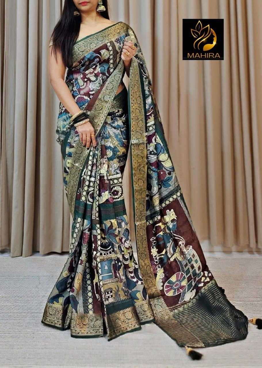 Ynf Dola Silk KESH575 Baheera Silk Sarees Wholesale Dola Silk Sarees Designer Silk Sarees Kalamkari Silk Sarees Manufacturer- Kapda Export