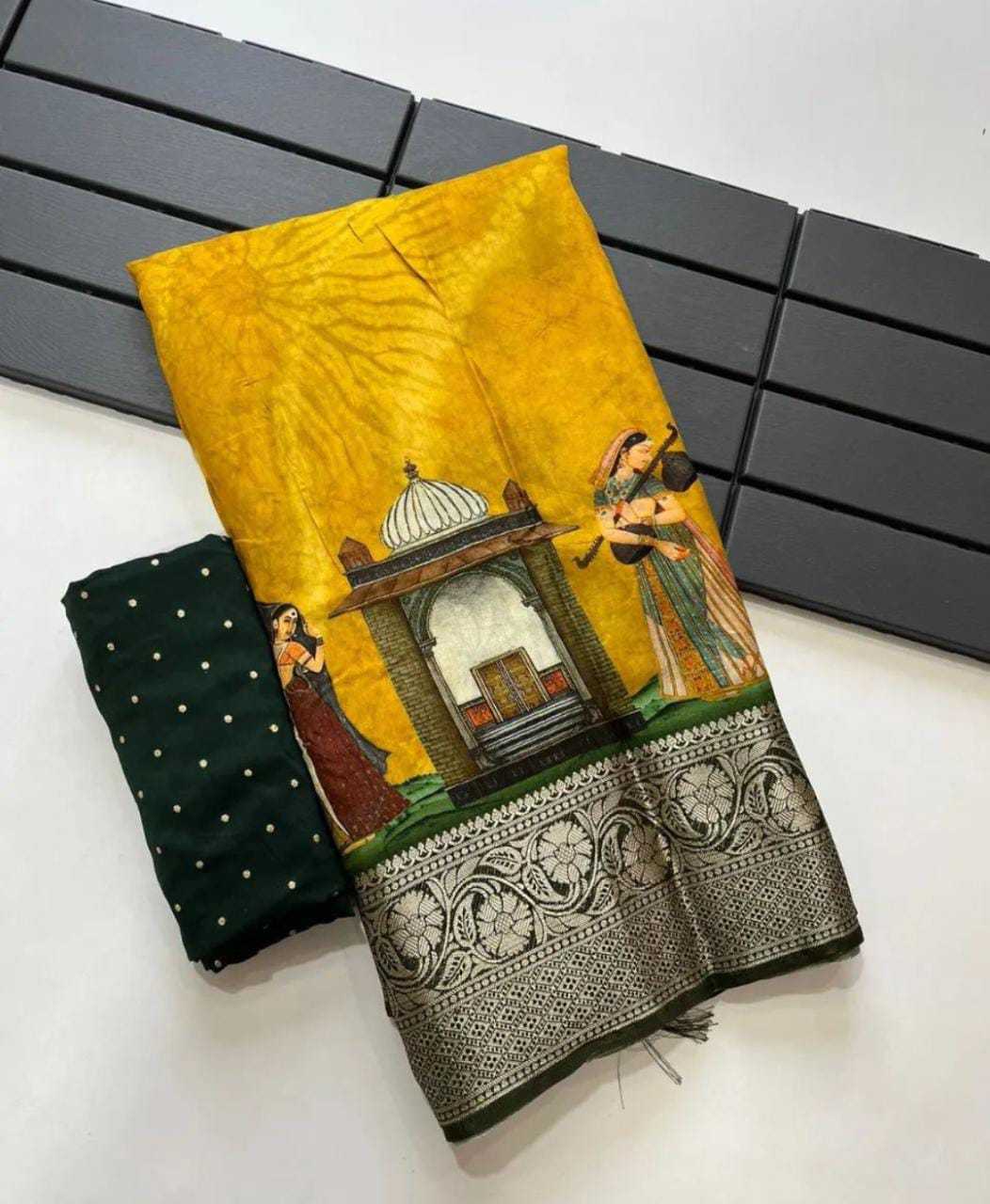 Ynf Dola Silk KESH575 Ghazala Silk Sarees Wholesale Dola Silk Sarees Designer Silk Sarees Kalamkari Silk Sarees Manufacturer- Kapda Export