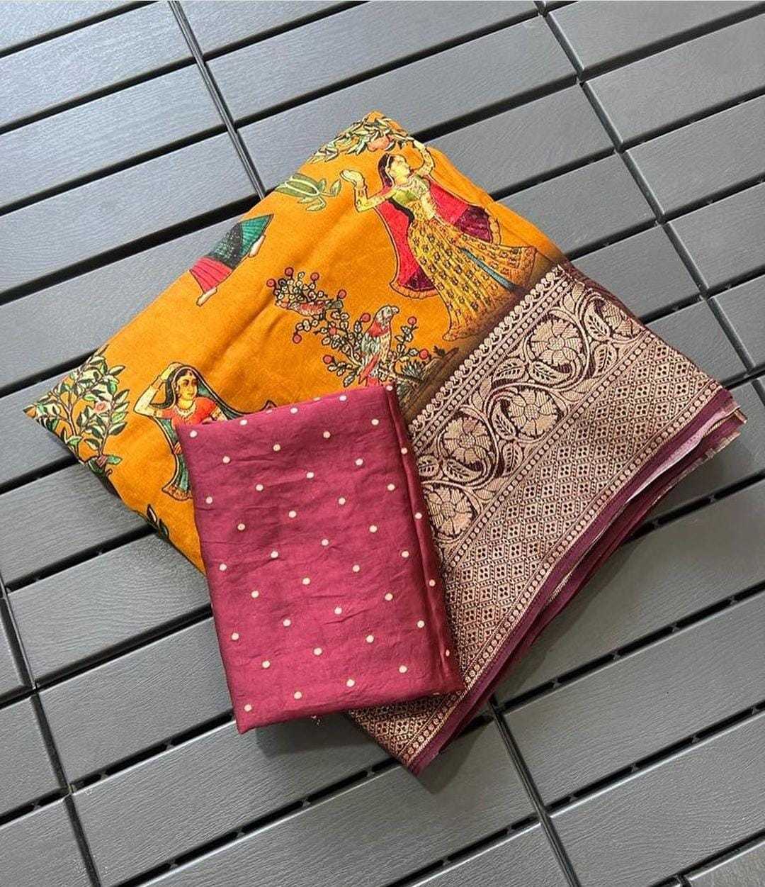 Ynf Dola Silk KESH575 Kalyani Silk Sarees Wholesale Dola Silk Sarees Designer Silk Sarees Kalamkari Silk Sarees Manufacturer- Kapda Export
