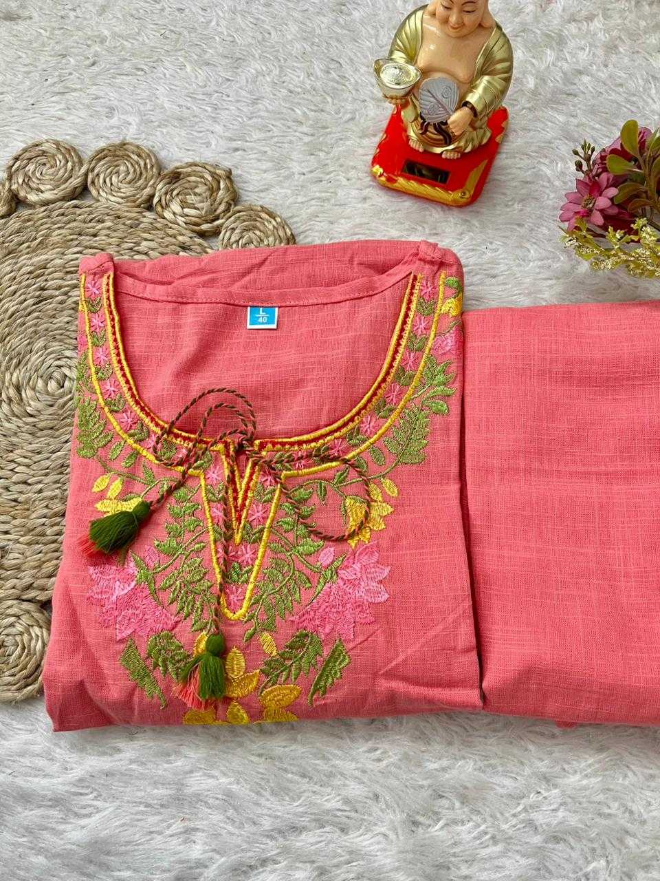 Ynf Fancy KESH594 Bhaavya Kurti Plus Size Collections Wholesale Designer Kurtis Cotton Kurtis Embroidered Kurtis Manufacturer- Kapda Export