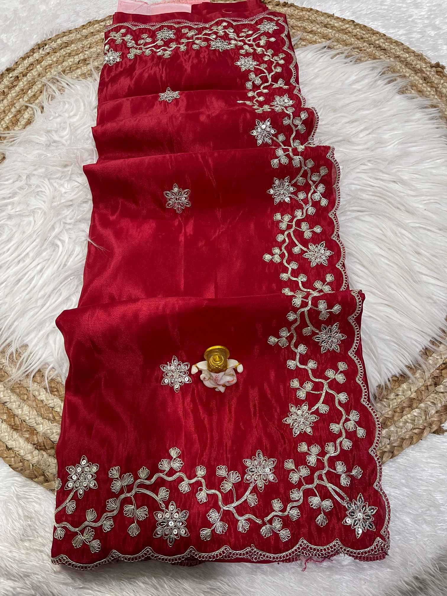 Ynf Fancy KESH725 Akshaya Sarees Wholesale Party Wear Sarees Sequence Sarees Cutwork Saree Manufacturer- Kapda Export