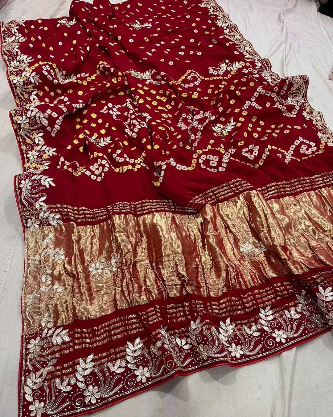 Ynf Gajji Silk KESH576 271 Sarees Festive Collections Wholesale Hand Work Sarees Bandhani Bandhej Sarees Silk Sarees Manufacturer- Kapda Export