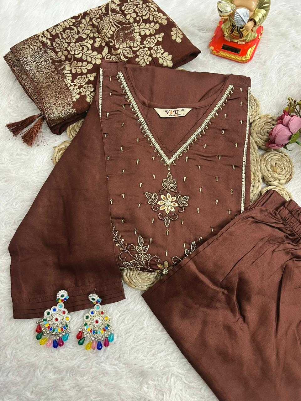 Ynf Gajji Silk KESH594 Aabroo Kurti Plus Size Collections Wholesale Designer Kurtis Silk Kurtis Kurti With Pants Manufacturer- Kapda Export