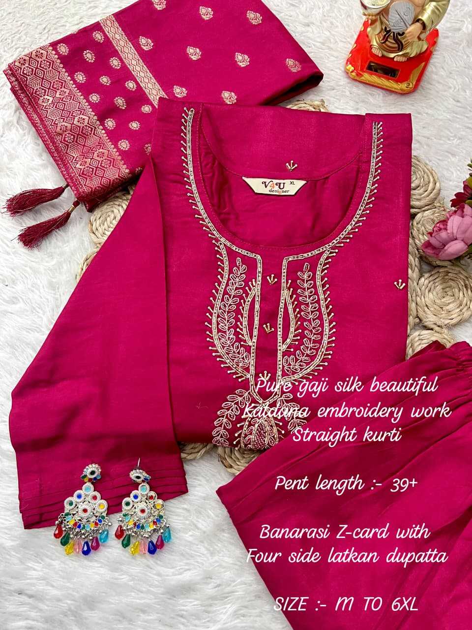 Ynf Gajji Silk KESH594 Hiral Kurti Plus Size Collections Wholesale Designer Kurtis Silk Kurtis Handloom Kurtis Manufacturer- Kapda Export