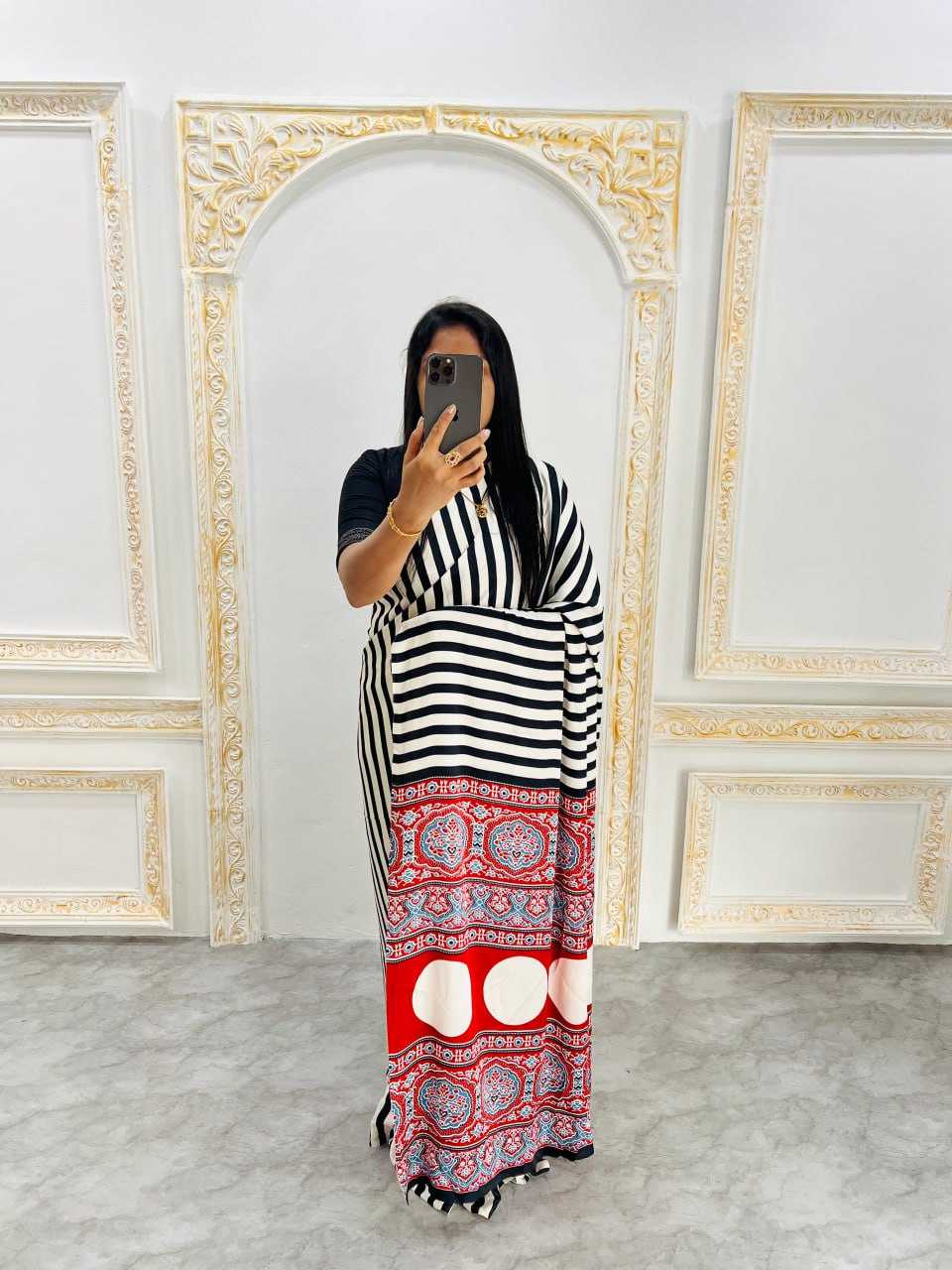 Ynf Gajji Silk RIN207 220 Sarees Wholesale Designer Sarees Printed Sarees Ajrakh Sarees Manufacturer- Kapda Export