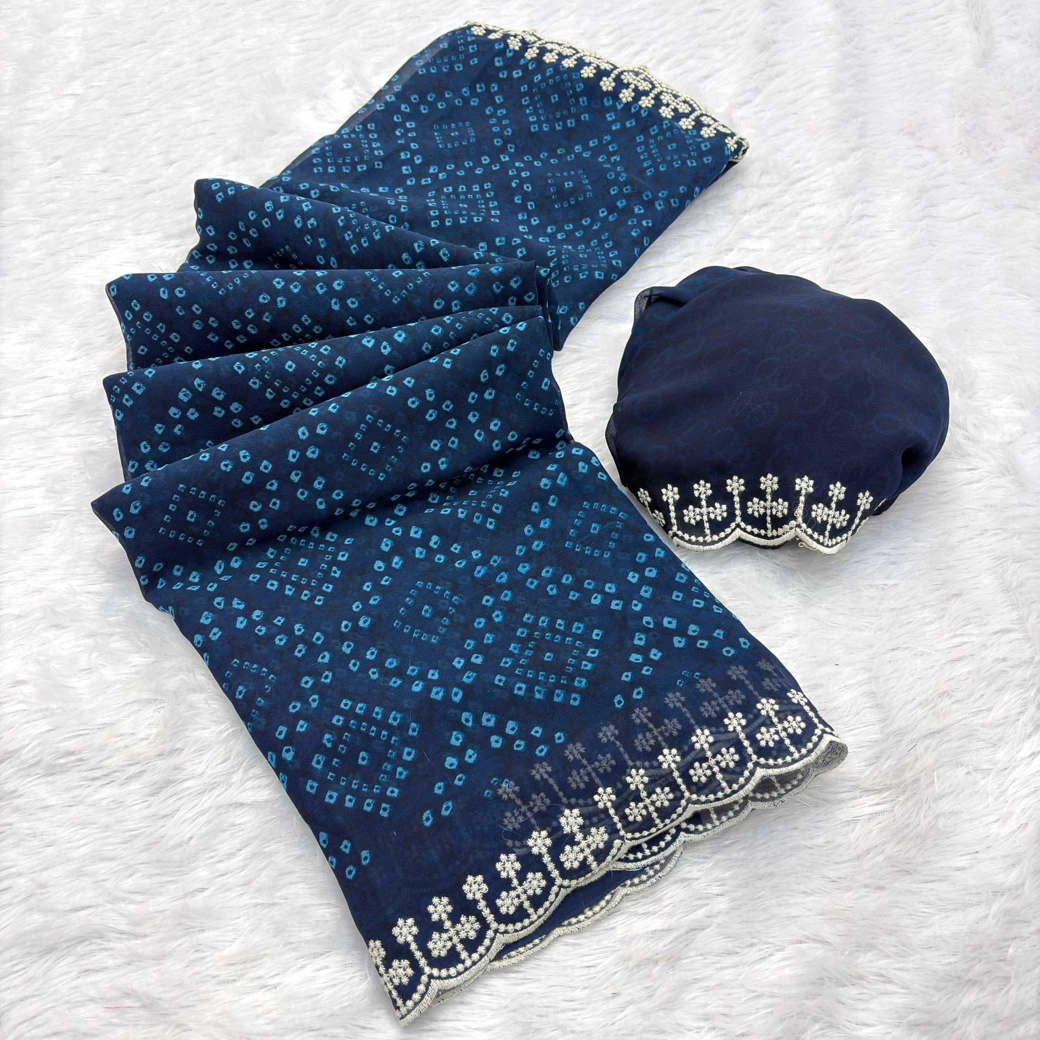 Ynf Georgette KESH649 Gulnaaz Sarees Wholesale Printed Sarees Georgette Sarees Embroidered Sarees Manufacturer- Kapda Export