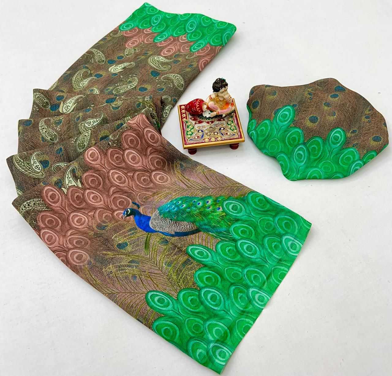 Ynf Georgette KESH649 Kainat Sarees Wholesale Designer Sarees Printed Sarees Georgette Sarees Manufacturer- Kapda Export