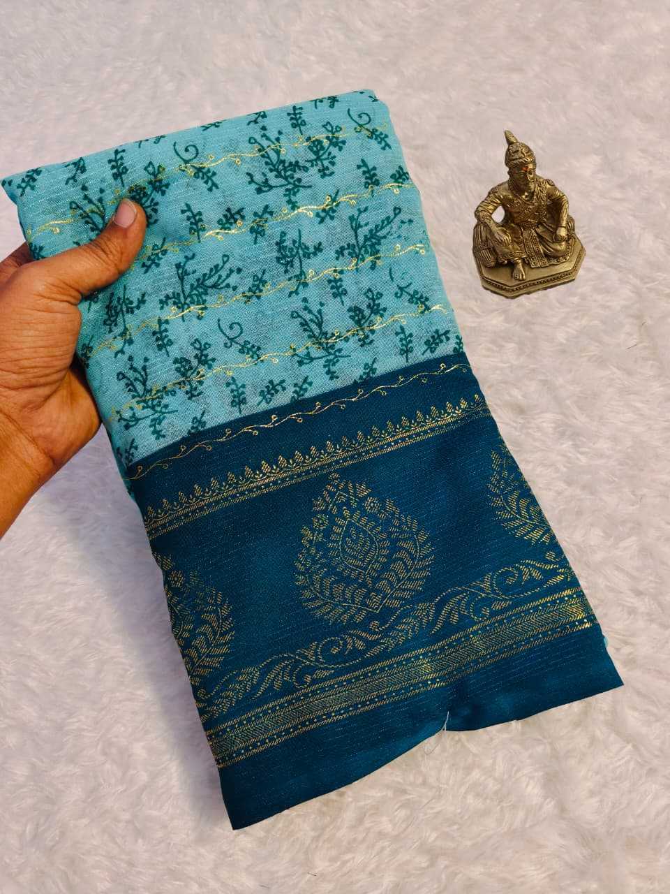 Ynf Georgette KESH673 IVORY GEORGETTE Sarees Wholesale Designer Sarees Printed Sarees Georgette Sarees Manufacturer- Kapda Export