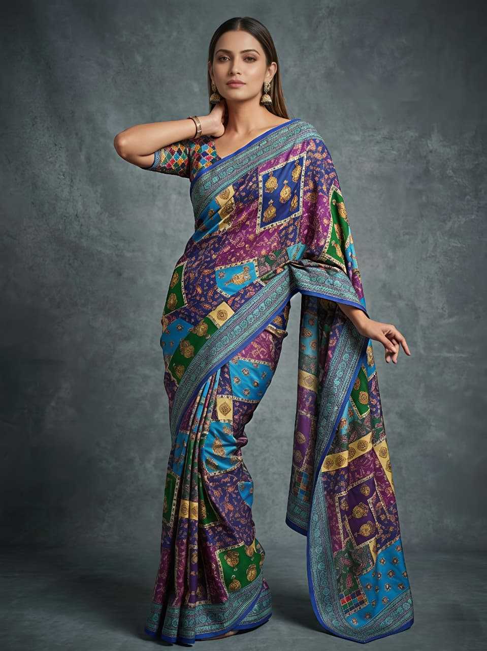 Ynf Georgette KESH673 RAJ GHARANA Sarees Wholesale Designer Sarees Printed Sarees Georgette Sarees Manufacturer- Kapda Export