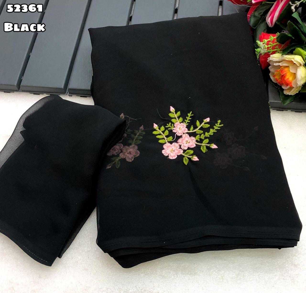 Ynf Georgette KESH683 52361 Sarees Wholesale Designer Sarees Georgette Sarees Embroidered Sarees Manufacturer- Kapda Export