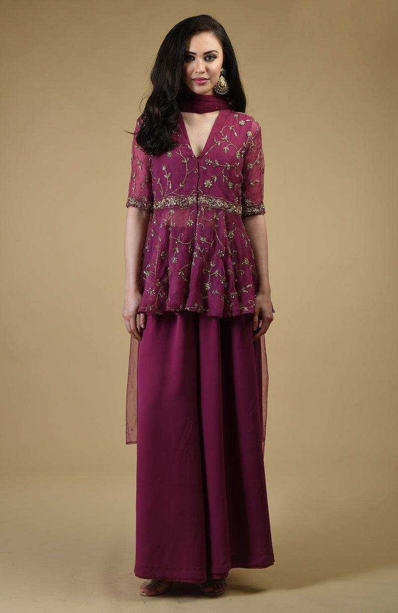 Ynf Georgette RIN213 201 Suits & Dresses Wholesale Embroidery Suits Palazzo Suit Georgette Suit Manufacturer- Kapda Export