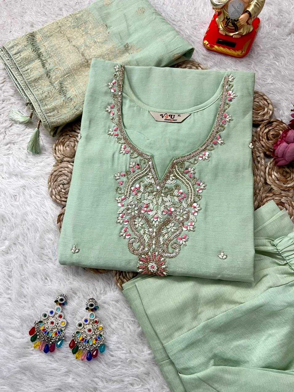 Ynf Heavy Roman Silk KESH594 Anvika Kurti Wholesale Mirror Work Kurti Embroidered Kurtis Silk Kurtis Manufacturer- Kapda Export