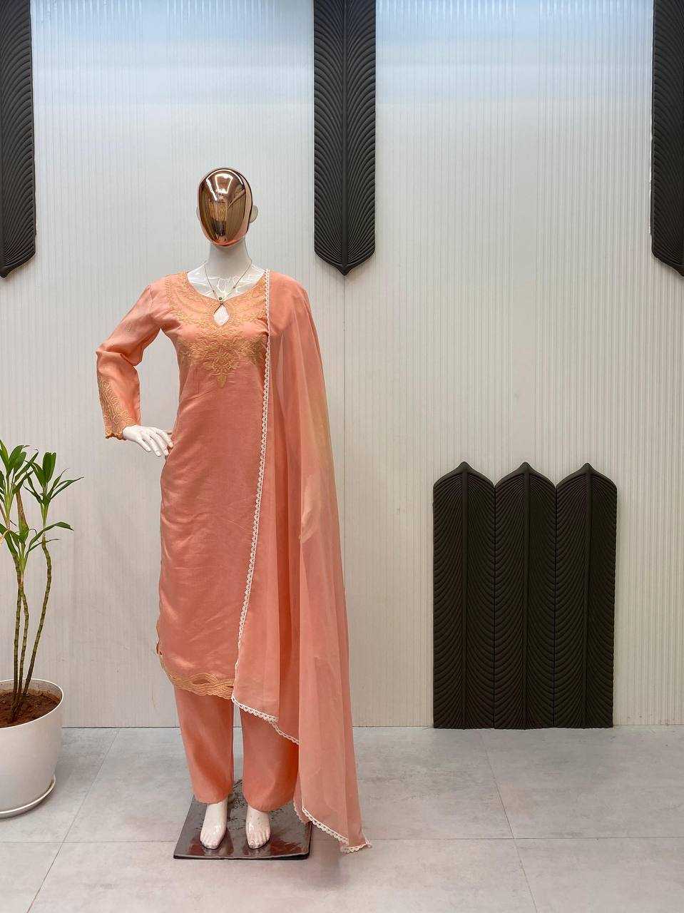 Ynf Heavy Roman Silk KESH678 2069 Suits & Dresses Wholesale Embroidery Suits Georgette Suit Designer Suits Manufacturer- Kapda Export