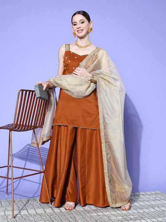 Ynf Heavy Roman Silk KESH738 Vishwa Suits & Dresses Wholesale Embroidery Suits Palazzo Suit Designer Suits Manufacturer- Kapda Export