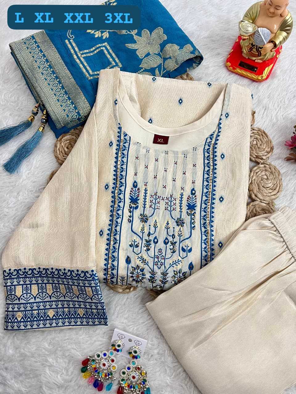 Ynf Jacquard KESH594 Iffat Kurti Festive Collections Plus Size Collections Wholesale Silk Kurtis Handloom Kurtis Onam Collections Manufacturer- Kapda Export