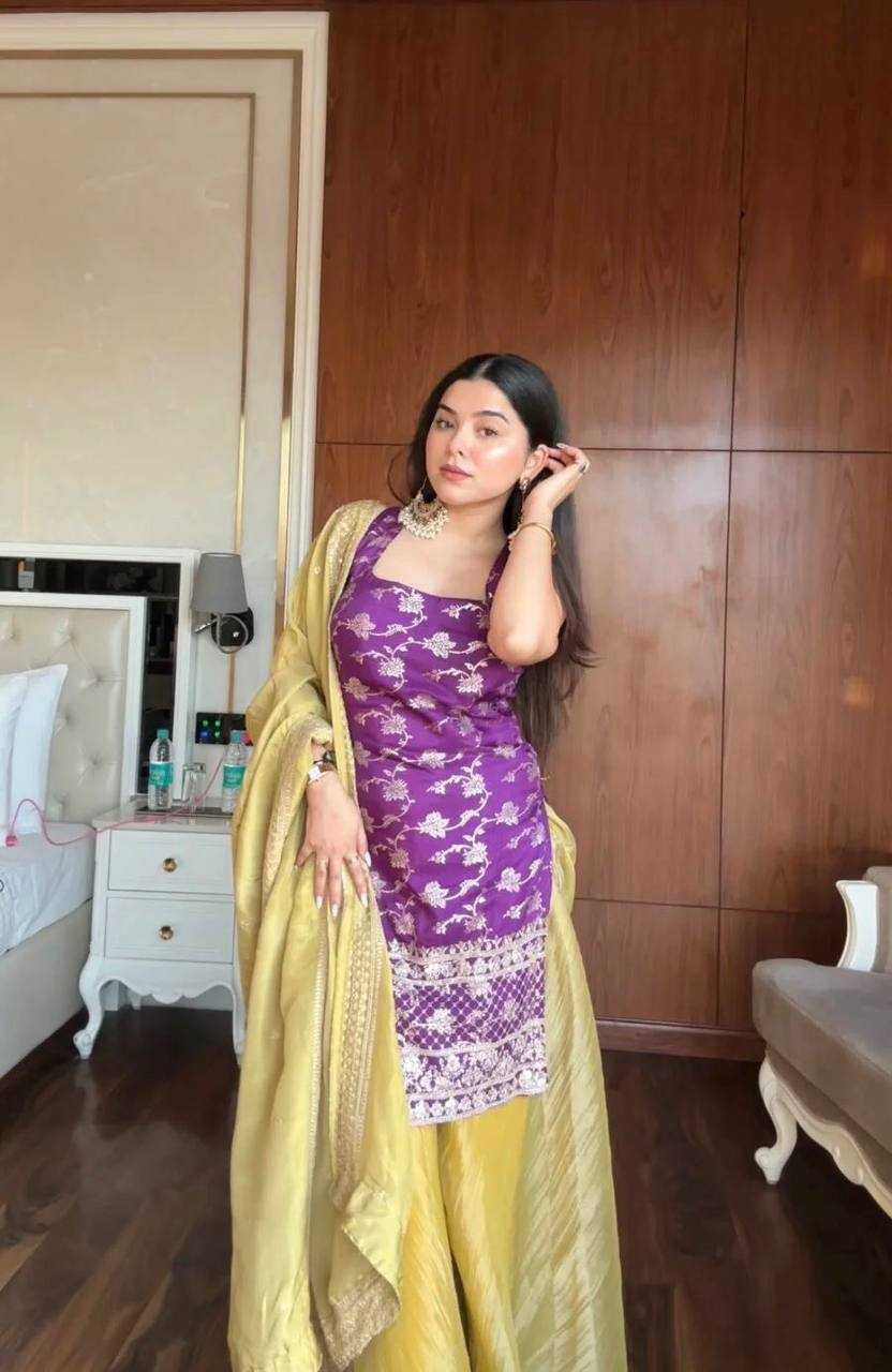 Ynf Jacquard RIN162 5988 Suits & Dresses Wholesale Palazzo Suit Party wear suits Designer Suits Manufacturer- Kapda Export