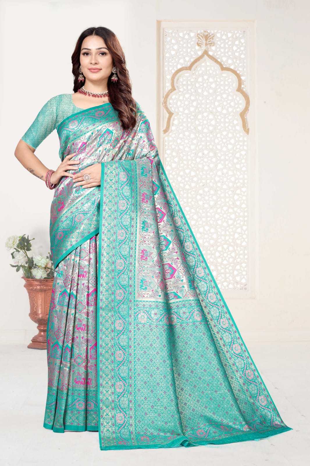 Ynf Kanjivaram Silk KESH692 MADHURI Sarees Festive Collections Wholesale Zari Border Sarees Silk Sarees Festive Sarees Manufacturer- Kapda Export