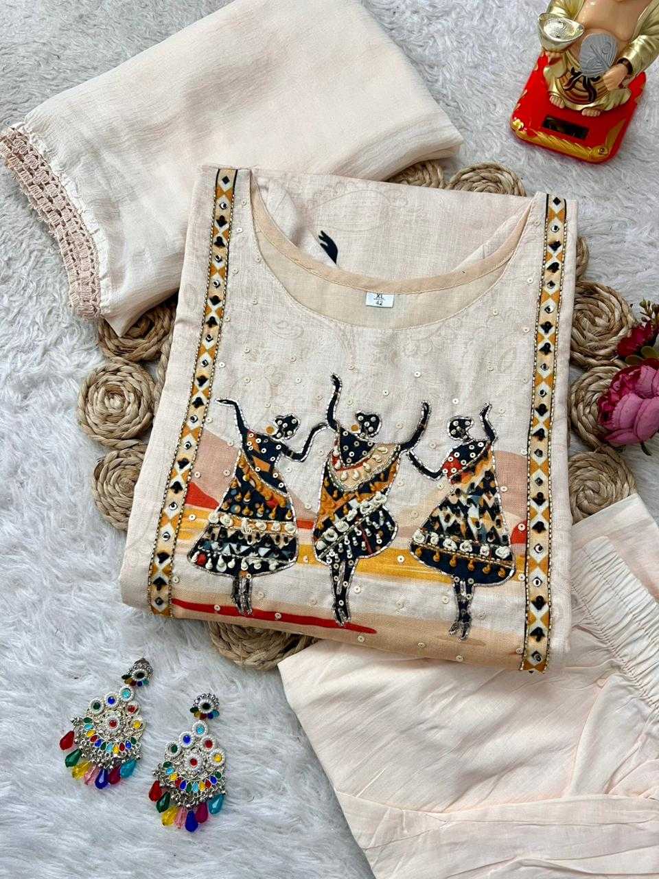 Ynf Linen KESH594 Ayraana Kurti Festive Collections Plus Size Collections Wholesale Festive Kurtis Designer Kurtis Onam Collections Manufacturer- Kapda Export